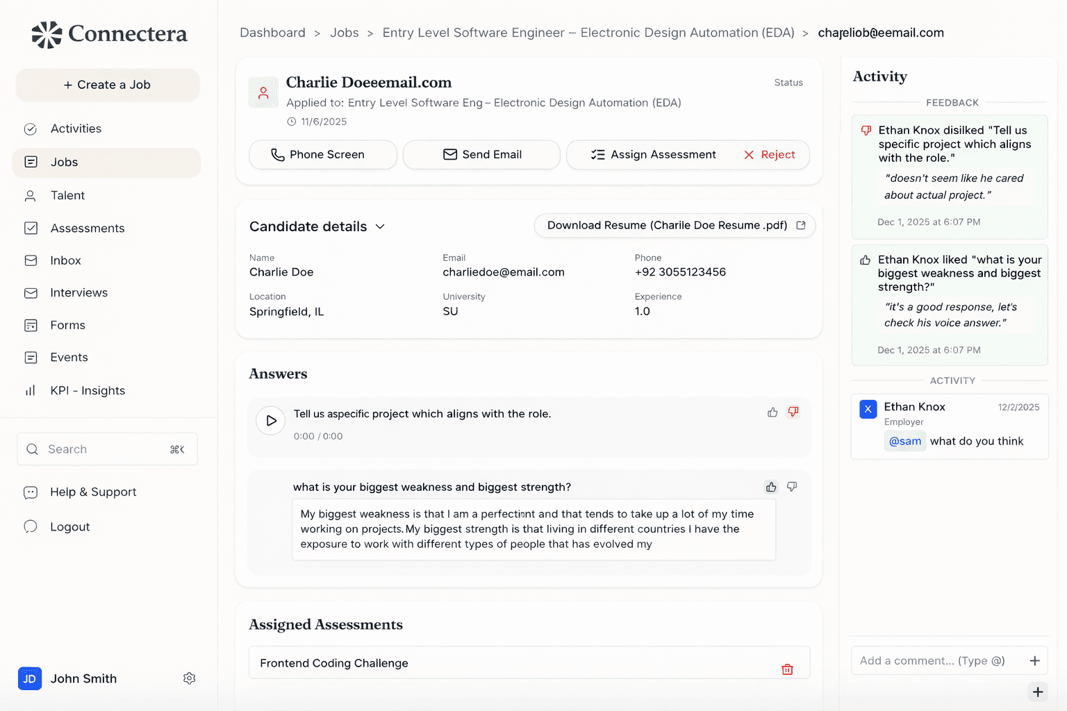 Employer portal showcase